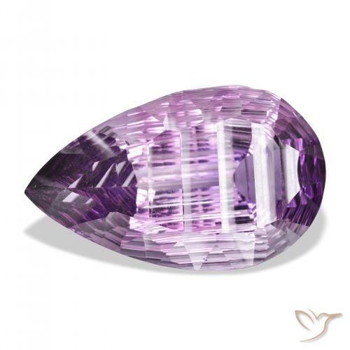 41.61ct Natural Medium Violet Amethyst, Pear Shape, VVS
