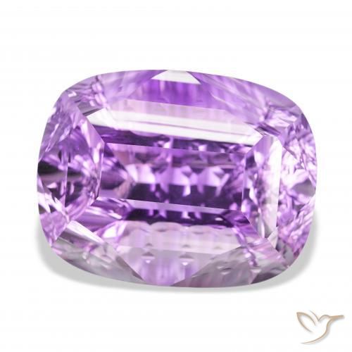 56.97 ct Violet Amethyst Stone, Natural Amethyst in Cushion Concave Cut Shape for Sale