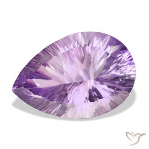 46.32ct Natural Light-Medium Violet Amethyst, Pear Shape, VVS