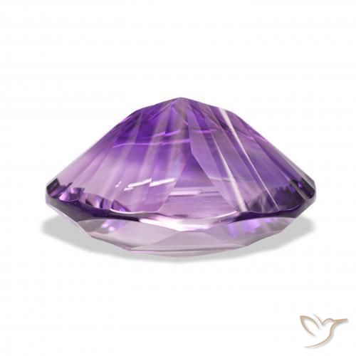 Amethyst Gemstone in 25.7 x 19.1 mm Size for Sale, Amethyst Stone in Medium Violet-Pink Color