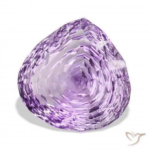 70.80 ct Violet Amethyst Stone, Natural Amethyst in Pear Concave Cut Shape for Sale