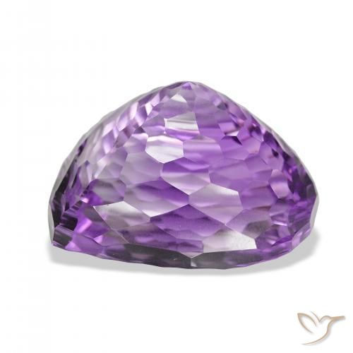 Amethyst Gemstone in 30.5 x 29.9 mm Size for Sale, Amethyst Stone in Deep Purplish Violet Color