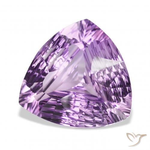 38.65 ct Violet Amethyst Stone, Natural Amethyst in Trillion Concave Cut Shape for Sale