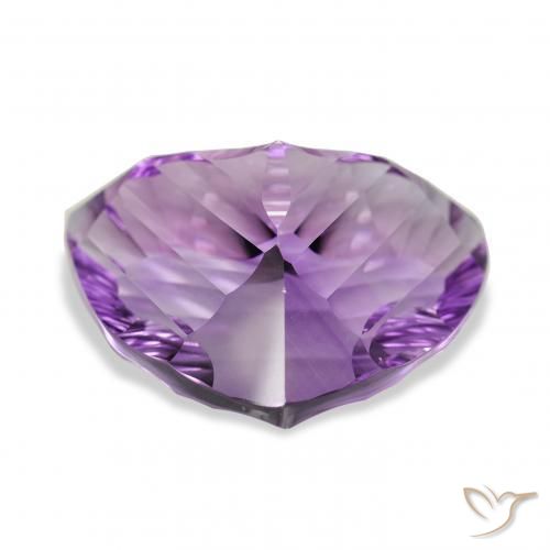 Amethyst Gemstone in 25.2 x 24.4 mm Size for Sale, Amethyst Stone in Medium Purplish Violet Color