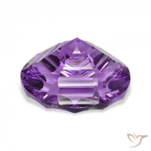 Amethyst Gemstone in 23.1 mm Size for Sale, Amethyst Stone in Medium Purplish Violet Color
