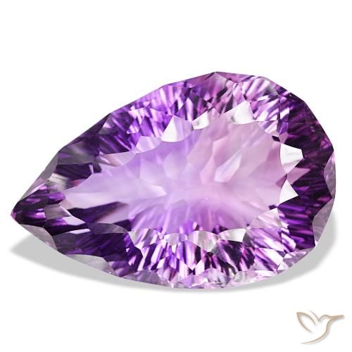 127.01ct Light-Medium Violet Amethyst, Pear Shape, IF