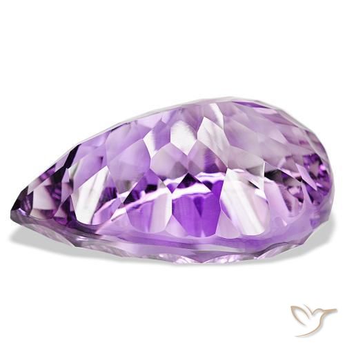 Amethyst Gemstone in 42.8 x 27.9 mm Size for Sale, Amethyst Stone in Light-Medium Violet Color