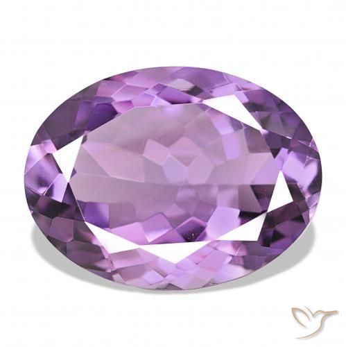 16.10 ct Violet Amethyst Gemstone, Amethyst Gem in Oval Facet Shape for Sale.