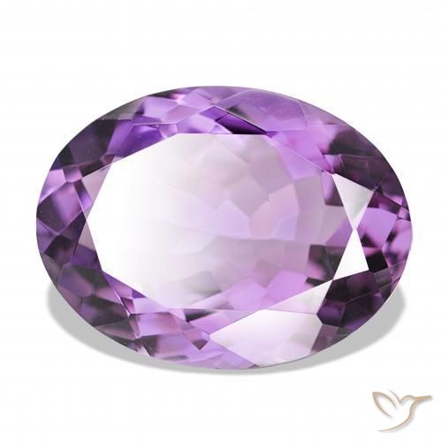 16.10 ct Violet Amethyst Stone, Natural Amethyst in Oval Facet Shape for Sale