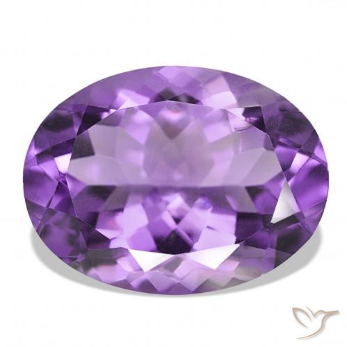 17.42ct Natural Deep Purplish Violet Amethyst, Oval, IF, Photo A