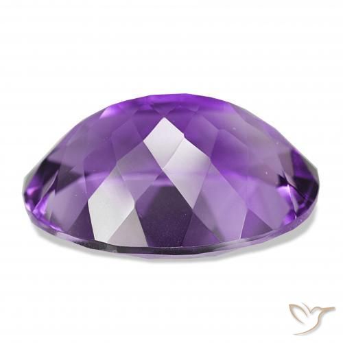 Amethyst Gemstone in 20 x 15 mm (calibrated) Size for Sale, Amethyst Stone in Medium Dark-Violet Color