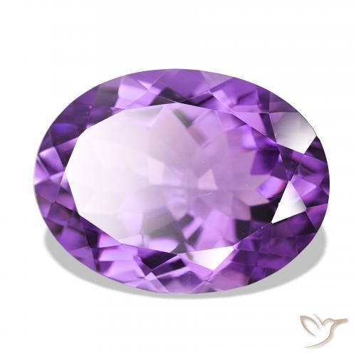 16.47 ct Violet Amethyst Stone, Natural Amethyst in Oval Facet Shape for Sale
