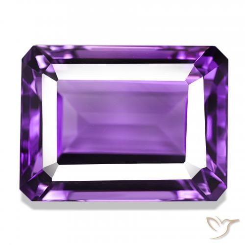 25.63ct Natural Intense Violet Amethyst, Octagon / Emerald Cut, VVS, Photo A