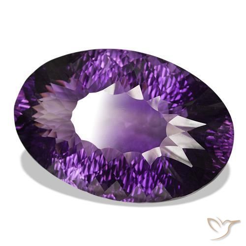 145.65 ct Violet Amethyst Stone, Natural Amethyst in Oval Facet Shape for Sale