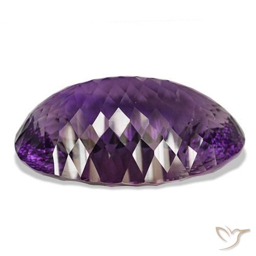 Amethyst Gemstone in 44.4 x 29.9 mm Size for Sale, Amethyst Stone in Medium Violet Color