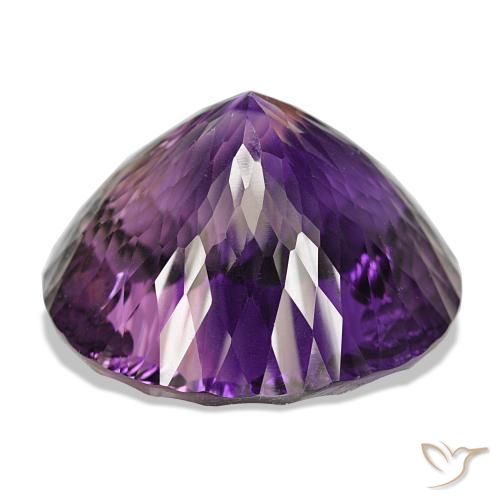 Amethyst Gemstone in 34.7 mm Size for Sale, Amethyst Stone in Medium Violet Color