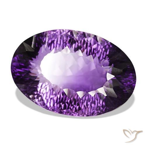 147.86 ct Violet Amethyst Stone, Natural Amethyst in Oval Concave Cut Shape for Sale