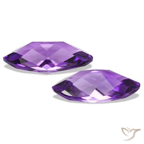 Amethyst Gemstones in 8 x 4 mm (calibrated) Size for Sale, Amethyst Stones in Vivid Violet Color