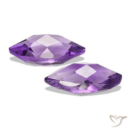 Amethyst Gemstones in 8 x 4 mm (calibrated) Size for Sale, Amethyst Stones in Medium Violet-Pink Color