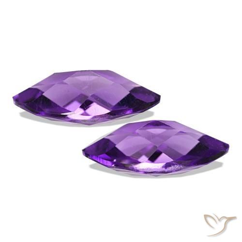Amethyst Gemstones in 8 x 4 mm (calibrated) Size for Sale, Amethyst Stones in Medium Light-Violet Color