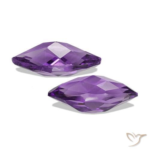 Amethyst Gemstones in 8 x 4 mm (calibrated) Size for Sale, Amethyst Stones in Deep Violet Color