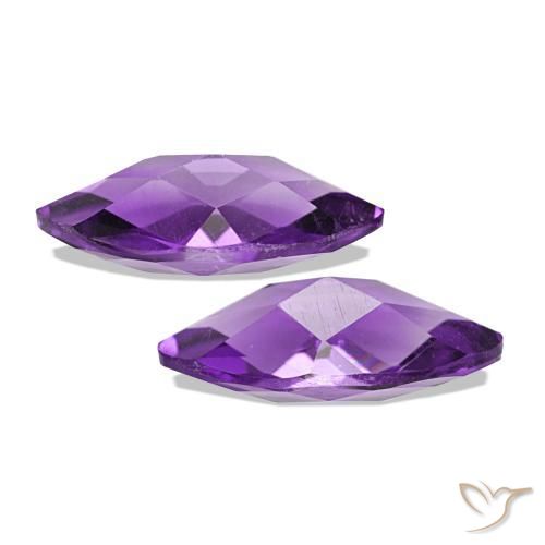 Amethyst Gemstones in 8 x 4 mm (calibrated) Size for Sale, Amethyst Stones in Deep Pinkish Violet Color
