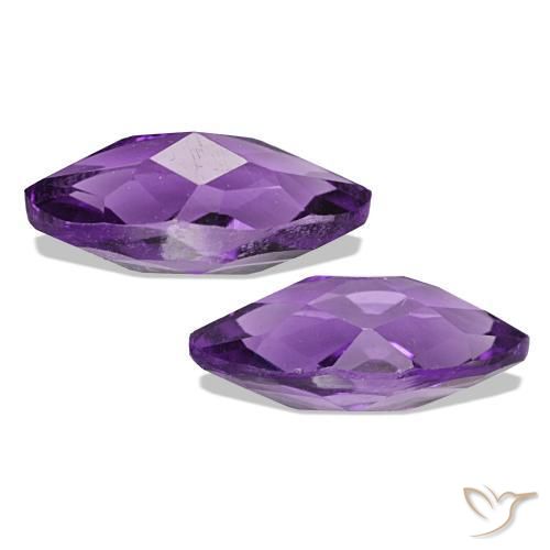 Amethyst Gemstones in 8.1 x 4.2 mm Size for Sale, Amethyst Stones in Medium Violet-Pink Color