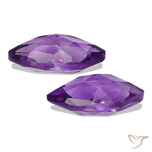 Amethyst Gemstones in 8.2 x 4.2 mm Size for Sale, Amethyst Stones in Medium Light Purplish-Violet Color