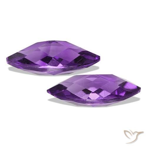 Amethyst Gemstones in 8 x 4 mm (calibrated) Size for Sale, Amethyst Stones in Medium Light-Violet Color