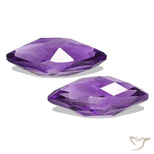 Amethyst Gemstones in 8 x 4 mm (calibrated) Size for Sale, Amethyst Stones in Deep Pinkish Violet Color