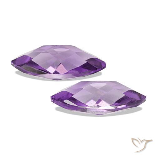 Amethyst Gemstones in 8 x 4 mm (calibrated) Size for Sale, Amethyst Stones in Medium Violet Color