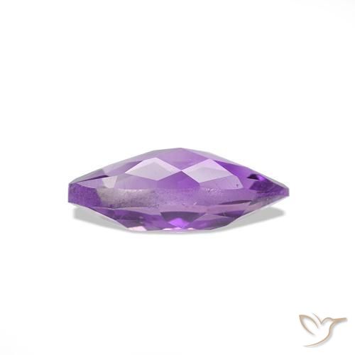 Amethyst Gemstone in 8 x 4 mm (calibrated) Size for Sale, Amethyst Stone in Deep Pinkish Violet Color