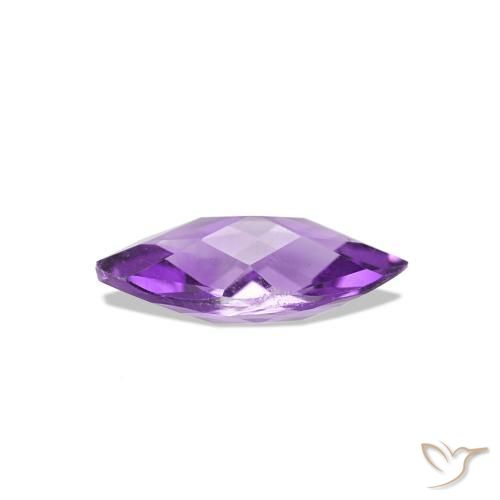 Amethyst Gemstone in 8 x 4 mm (calibrated) Size for Sale, Amethyst Stone in Medium Dark-Violet Color