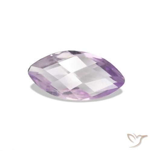 0.58 ct Violet Amethyst Stone, Natural Amethyst in Marquise Checkerboard (double sided) Shape for Sale