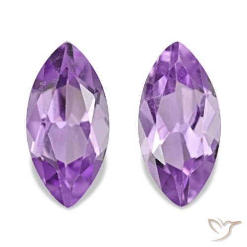 1.94 ctw Violet Amethyst Gemstones, Amethyst Gems in Marquise Facet Shape for Sale.