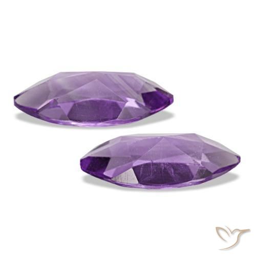 Amethyst Gemstones in 10 x 5 mm (calibrated) Size for Sale, Amethyst Stones in Pinkish Violet Color