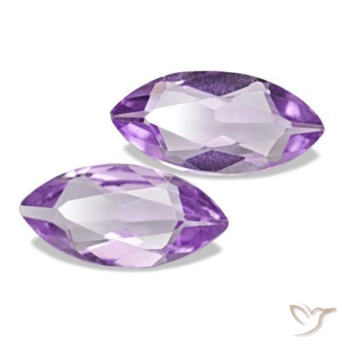 1.56 ctw Violet Amethyst Stones, Natural Amethyst in Marquise Facet Shape for Sale