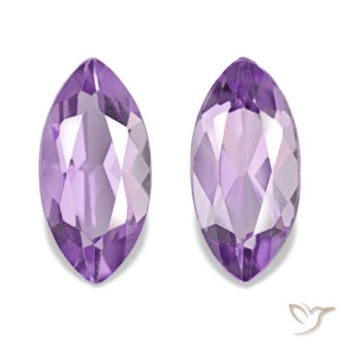 2.25 ctw Violet Amethyst Gemstones, Amethyst Gems in Marquise Facet Shape for Sale.