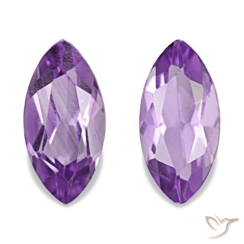 2.16 ctw Violet Amethyst Gemstones, Amethyst Gems in Marquise Facet Shape for Sale.