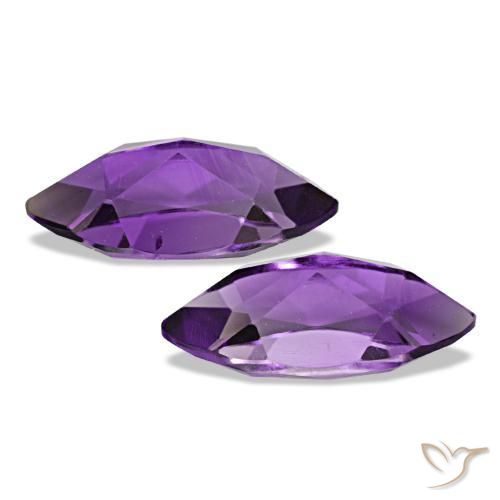 Amethyst Gemstones in 10 x 5 mm (calibrated) Size for Sale, Amethyst Stones in Vivid Violet Color