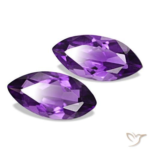 1.71 ctw Violet Amethyst Stones, Natural Amethyst in Marquise Facet Shape for Sale