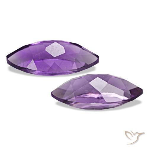 Amethyst Gemstones in 10 x 5 mm (calibrated) Size for Sale, Amethyst Stones in Vivid Violet Color