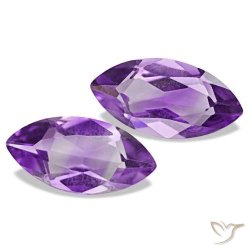 1.90 ctw Violet Amethyst Stones, Natural Amethyst in Marquise Facet Shape for Sale