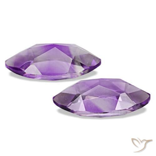 Amethyst Gemstones in 10 x 5 mm (calibrated) Size for Sale, Amethyst Stones in Medium Violet-Pink Color