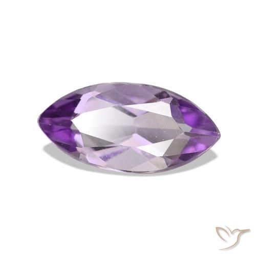 0.96 ct Violet Amethyst Stone, Natural Amethyst in Marquise Facet Shape for Sale