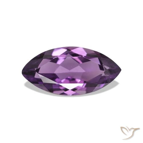 1.02 ct Violet Amethyst Gemstone, Amethyst Gem in Marquise Facet Shape for Sale.