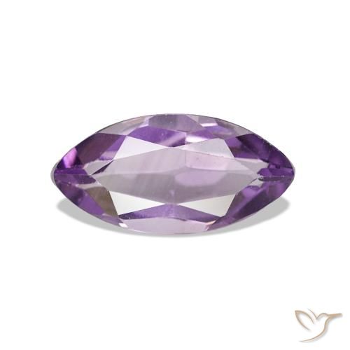 0.98 ct Violet Amethyst Gemstone, Amethyst Gem in Marquise Facet Shape for Sale.