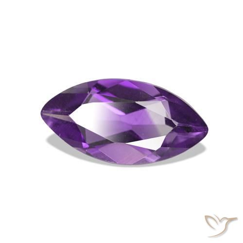 0.94 ct Violet Amethyst Stone, Natural Amethyst in Marquise Facet Shape for Sale