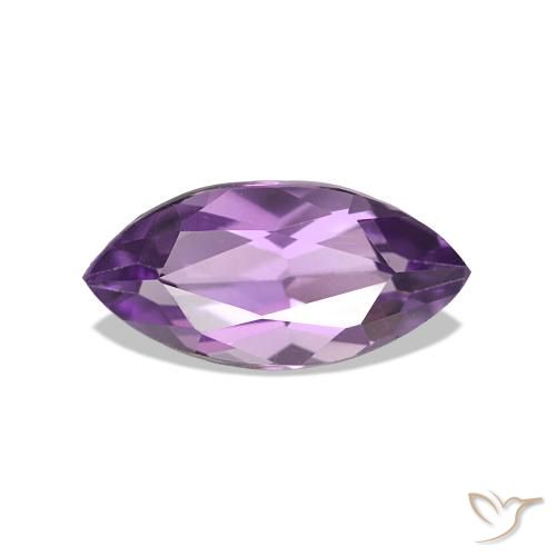 0.98 ct Violet Amethyst Gemstone, Amethyst Gem in Marquise Facet Shape for Sale.