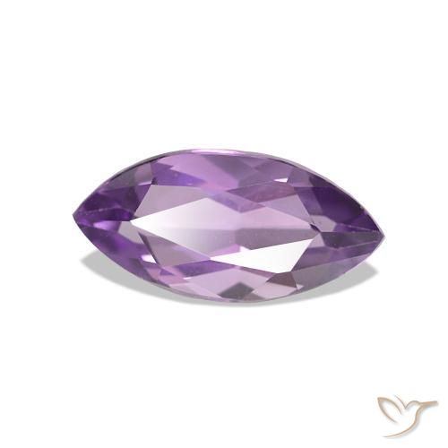 0.98 ct Violet Amethyst Stone, Natural Amethyst in Marquise Facet Shape for Sale